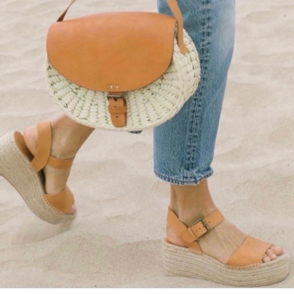 Soludos Minorca High Platform Sandal in Nude Size US 9.5 - Picture 2 of 13